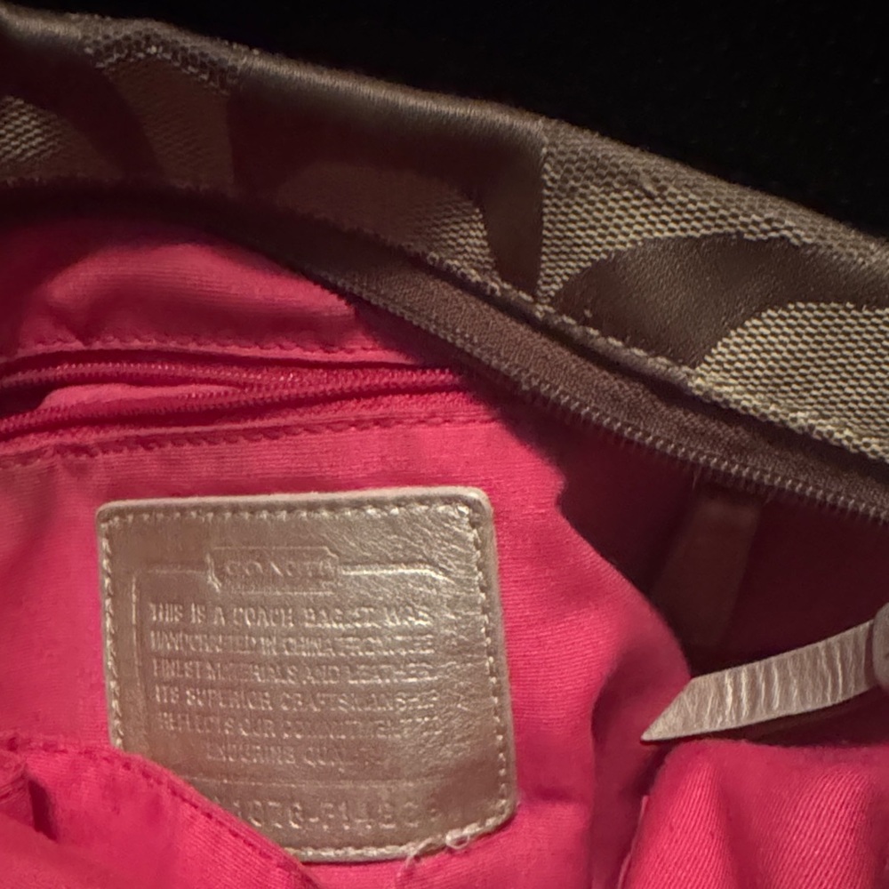 Coach Signature Crossbody Bag in Brown and Tan - Picture 3 of 6